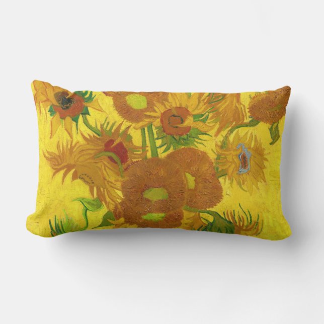 Coussin Rectangle Van Gogh Quinze Tournesols Dans Un Vase Art (Recto)