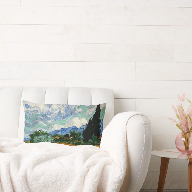 Coussin Rectangle Van Gogh - Wheatfield avec Cypress Tree (Canapé)
