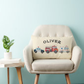Coussin Rectangle Véhicules d'urgence à l'aquarelle mignons (Chaise)