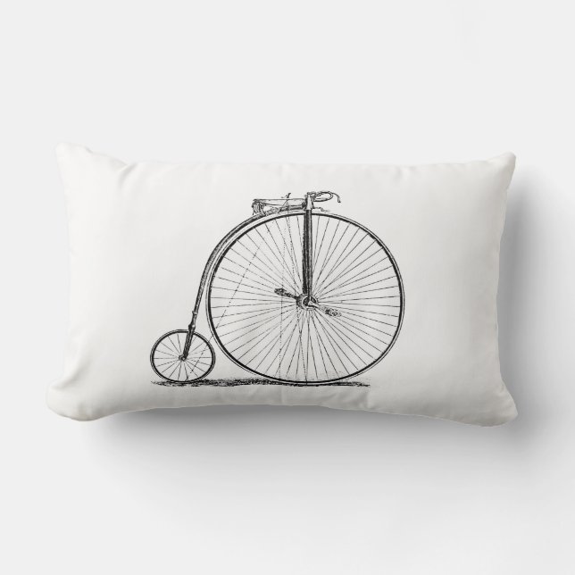 Coussin Rectangle Vélo à grande roue Penny Farthing (Recto)