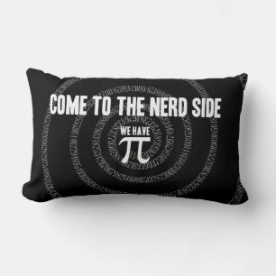 Coussin Rectangle Venez sur le côté Nerd pour Pi on Black
