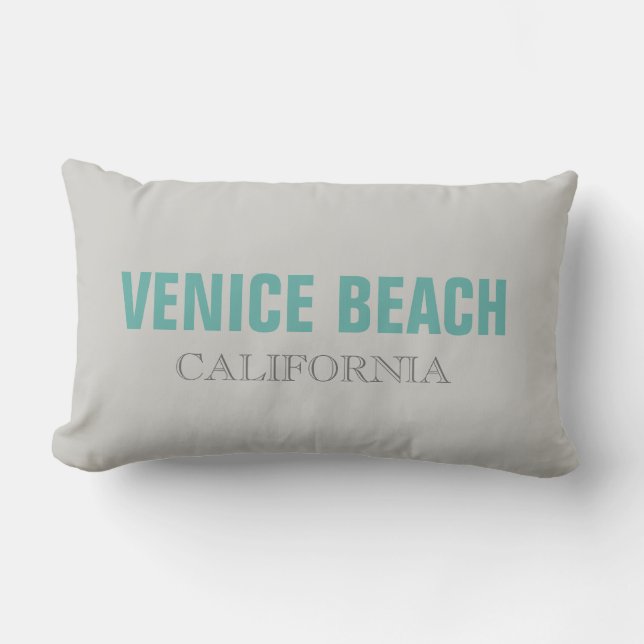 Coussin Rectangle Venice Beach Grey California Jeu d'oreiller (Recto)