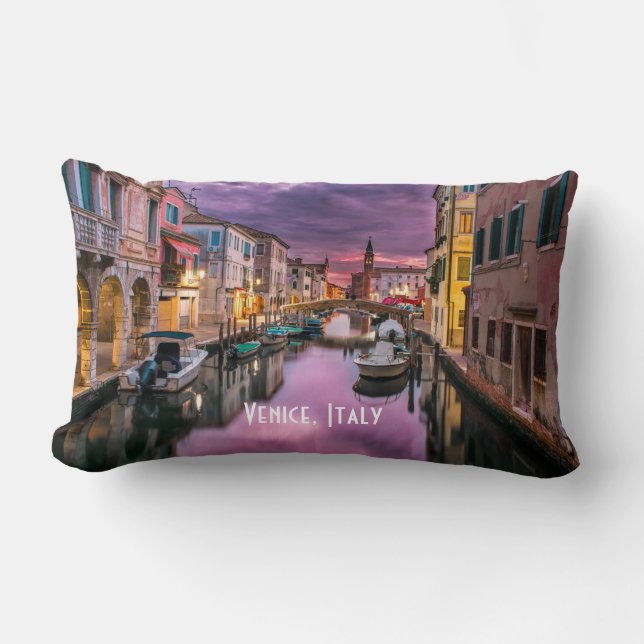 Coussin Rectangle Venise, Italie Canal Pittoresque & Architecture Vé (Recto)