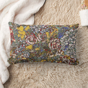 Coussin Rectangle Verre verni Botanique Floral