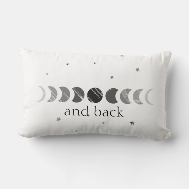 Coussin Rectangle Vers La Lune Et Le Retour Phases Mystiques Féminin (Verso)