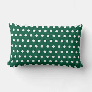 COUSSIN RECTANGLE VERT BLANC POIS PERSONNALISÉ SIMPLE ÉLÉGANT