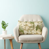 Coussin Rectangle vert floral de magnolia (Chaise)