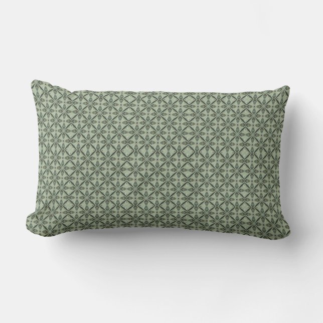 Coussin Rectangle Vert moderne Grand Motif (Recto)