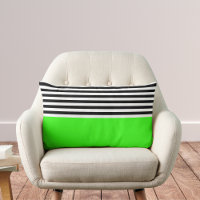 Vert néon avec rayures noires et blanches