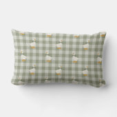 Coussin Rectangle Vert Sauge Gingham Oie Vérification Buffalo Nom Pe (Verso)