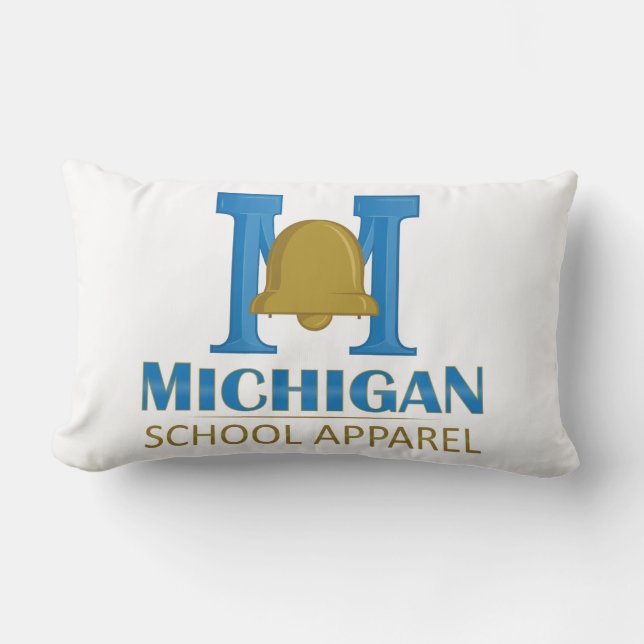 Coussin Rectangle Vêtements scolaires du Michigan (Recto)