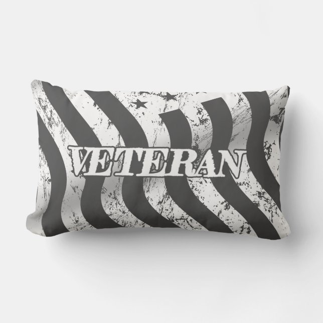 Coussin Rectangle Vétéran USA - vintage blanc 001 (Recto)