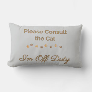 Coussin Rectangle Veuillez consulter le chat : Je suis hors service