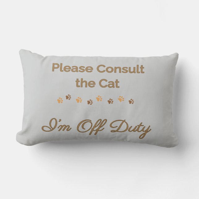 Coussin Rectangle Veuillez consulter le chat : Je suis hors service (Recto)