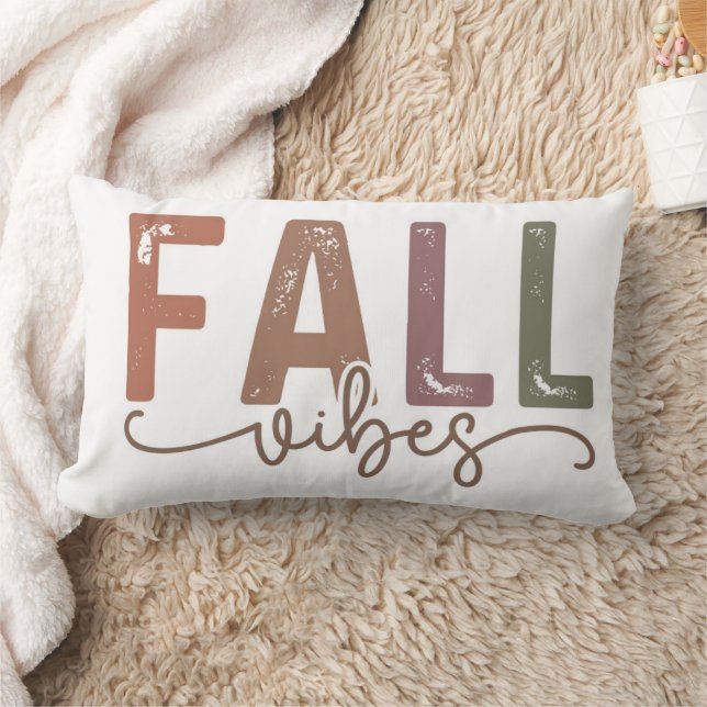 Coussin Rectangle Vibes d'automne arc-en-ciel (Couverture)