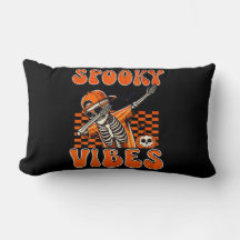 Vibes Éffrayantes rétro Dabbing Skeleton Halloween