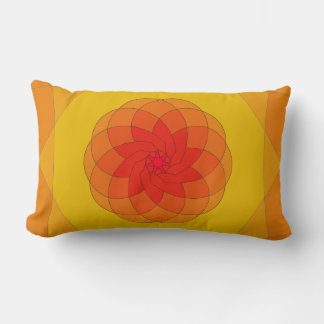 Coussin Rectangle Vibrant Sunburst Design