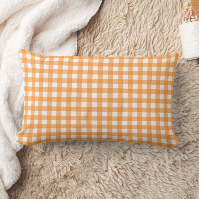 Coussin Rectangle Vichy Orange (Couverture)
