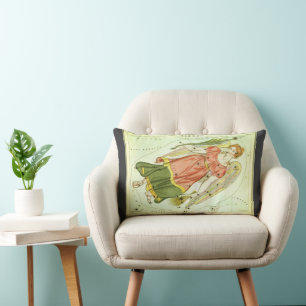 Coussin Rectangle Vierge Vierge Antique Constellation Miroir d'Urani