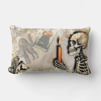 Coussin Rectangle Vieux squelette effrayant