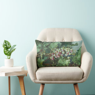 Coussin Rectangle Vigne Réaliste avec Feuilles – Art Fin