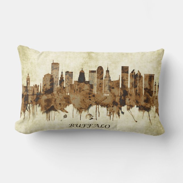 Coussin Rectangle Ville de Buffalo New York (Recto)