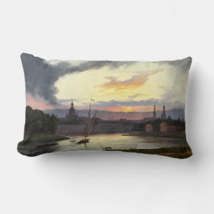 Coussin Rectangle Ville de Dresde au coucher du soleil (paysage alle