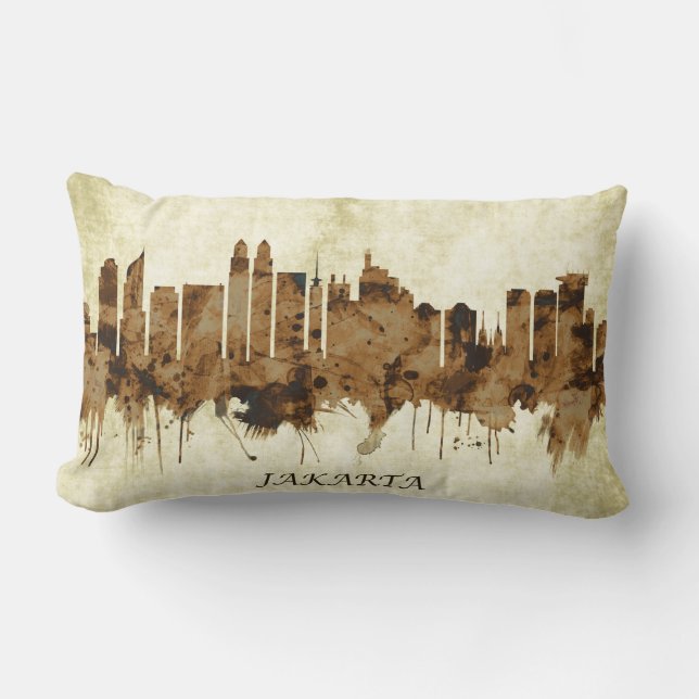 Coussin Rectangle Ville de Jakarta Indonésie (Recto)