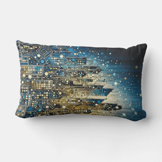 Coussin Rectangle Ville lumière (Verso)