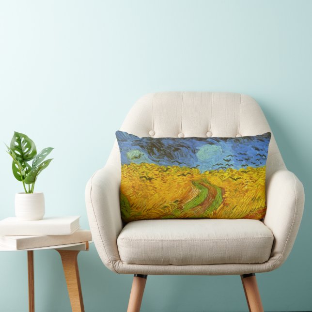Coussin Rectangle Vincent van Gogh Champ de blé avec corbeaux (Chaise)