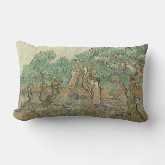 Coussin Rectangle Vincent van Gogh | le verger olive (Recto)