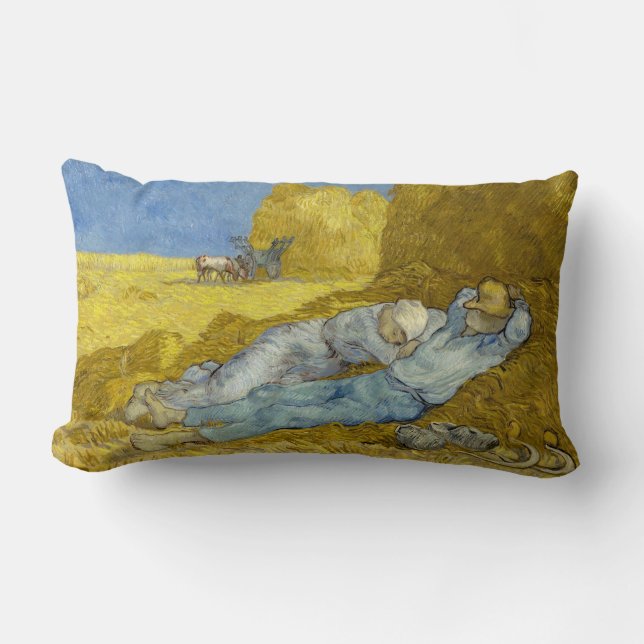 Coussin Rectangle Vincent Van Gogh - Midi, repos après l'effort / La (Recto)