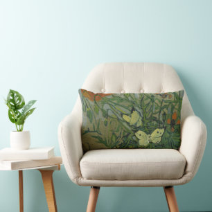 Coussin Rectangle Vincent van Gogh - Papillons et Pavots