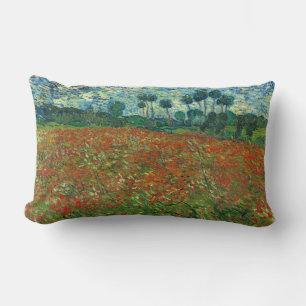 Coussin Rectangle Vincent Van Gogh Poppy Field Floral Art Vintage