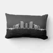 Coussin Rectangle Vintage China Hong Kong boat skyscraper sea Post (Verso)