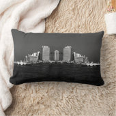 Coussin Rectangle Vintage China Hong Kong boat skyscraper sea Post (Couverture)