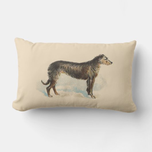 Coussin Rectangle Vintage Deerhound (Recto)