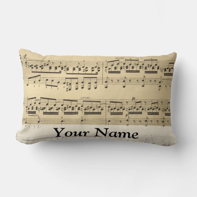 Coussin Rectangle Vintage Music Sheet (Recto)