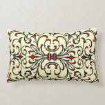 Coussin Rectangle Vintage rouge et noir Damas<br><div class="desc">Ce coussin est orné d'un motif vintage victorien / édouardien damassé orné avec d'élégantes fleurs. L'arrière - plan est blanc cassé, mais peut être changé à ce que vous voulez en cliquant sur le bouton "Customiser", puis sur "Modifier : Arrière - plan." C'est un design élégant pour tous ceux qui...</div>