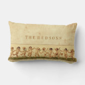 Coussin Rectangle Vintage Sweet Happy Danser Cherubs Personnalisé (Verso)
