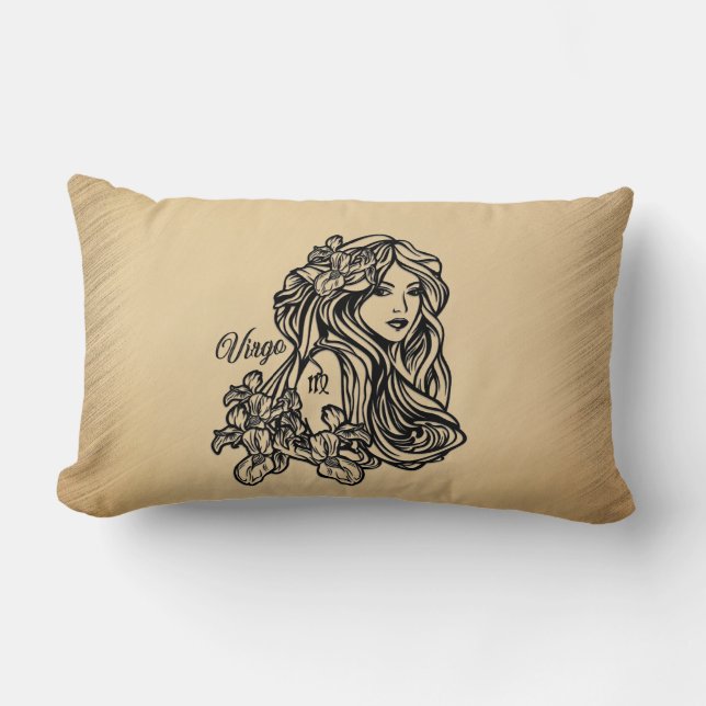 Coussin Rectangle Virgo Zodiac - Antique Look (Recto)