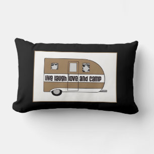 Coussin Rectangle "Vis, ris, aime et camp"