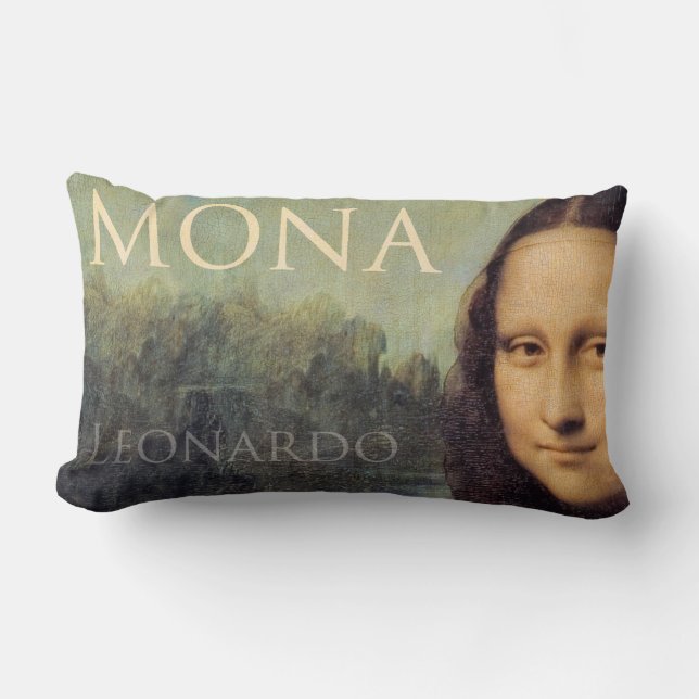 Coussin Rectangle Visage bilatéral de MONA LISA (Recto)