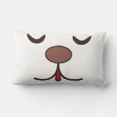 Coussin Rectangle Visage de chien mignon adorable blanc enfants (Verso)