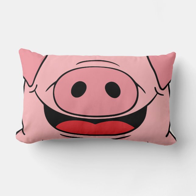 Coussin Rectangle Visage de porc (Recto)