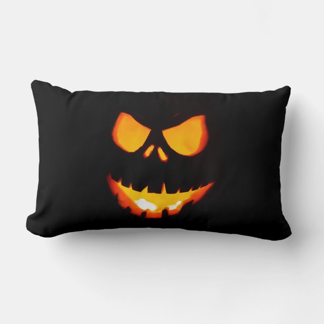 Coussin Rectangle Visage d'Halloween effrayant amusant et cool (Recto)