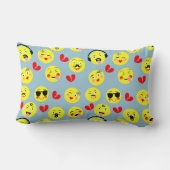 Coussin Rectangle Visages amusants mignon émotionnel (Verso)