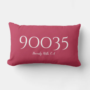 Coussin Rectangle Viva Magenta Minimal City State Code postal Emplac