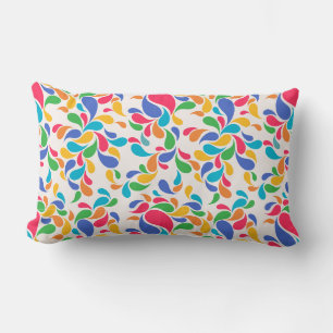 Coussin Rectangle Vivez dans le style avec les gouttes incurvées