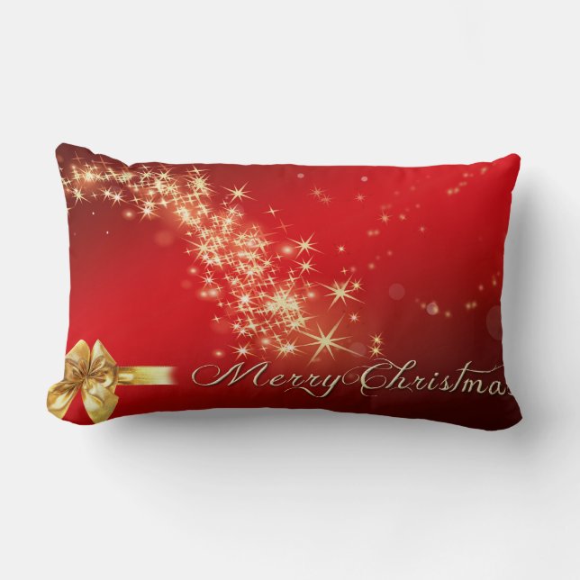 Coussin Rectangle voeux de Noël (Recto)